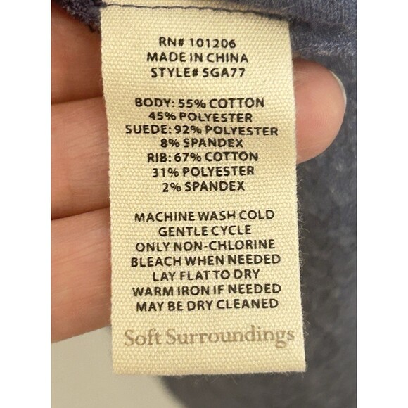 Soft‎ Surroundings Womens 2X Blue Angie Tunic NWT - Picture 6 of 11